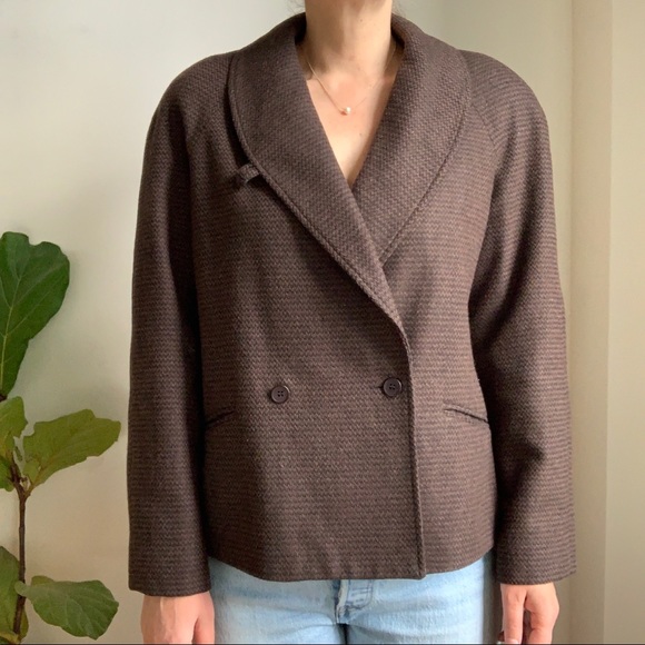 VINTAGE Mister Leonard Blazer Jacket Brown Tan Wool 8 - Picture 2 of 10